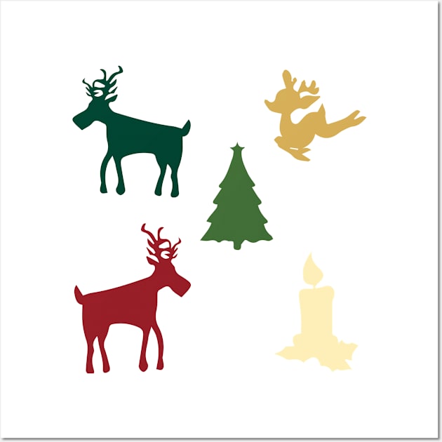 xmas pattern Wall Art by Flow Space